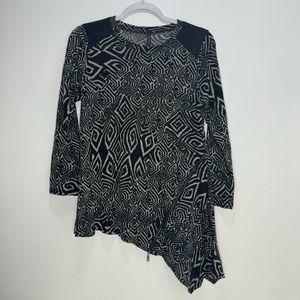IC by Connie K Tunic Geometric zipper accent